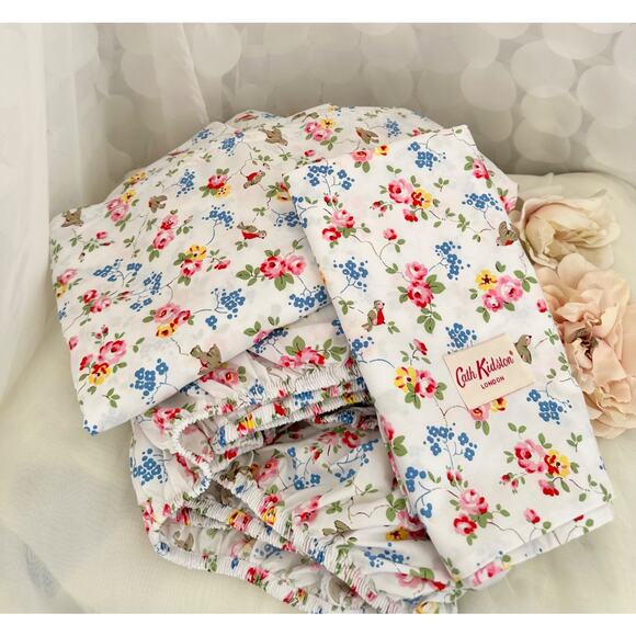 Cath Kidston London Bird Floral Multi TWIN X LONG 3 piece set New no tags. - Picture 3 of 6